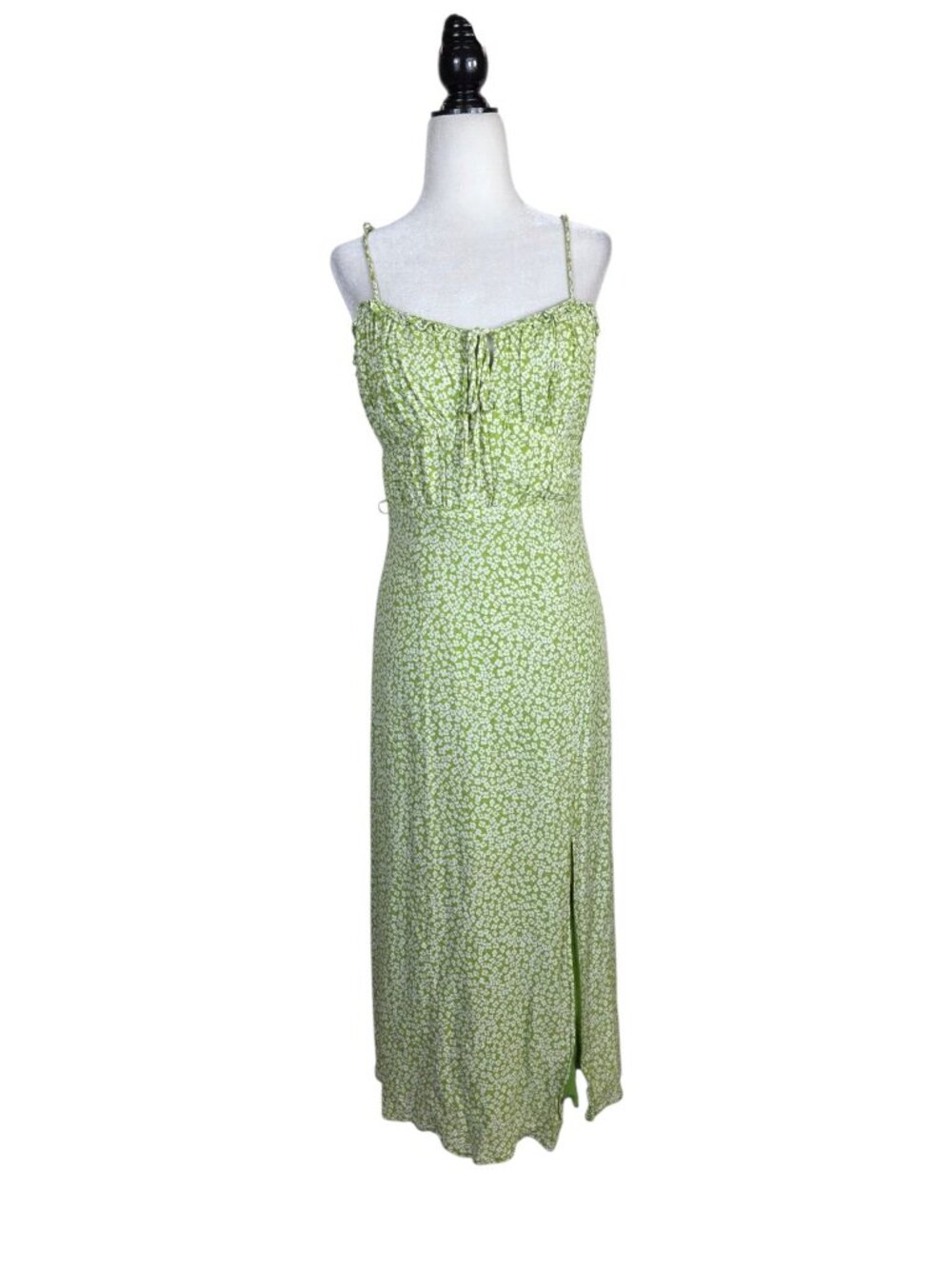 ASTR the Label Verana Dress Green Ditsy Floral Midi – Size L